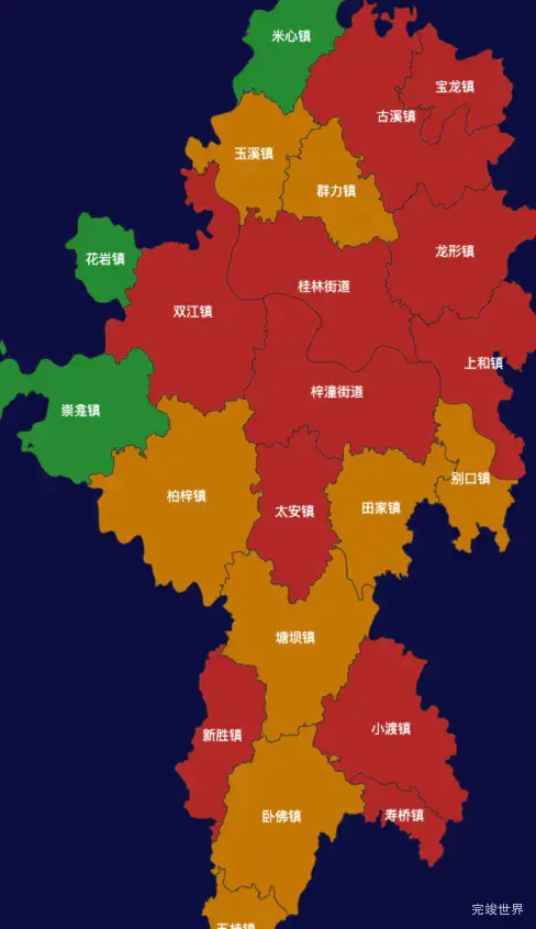 潼南区geoJson地图渲染实例